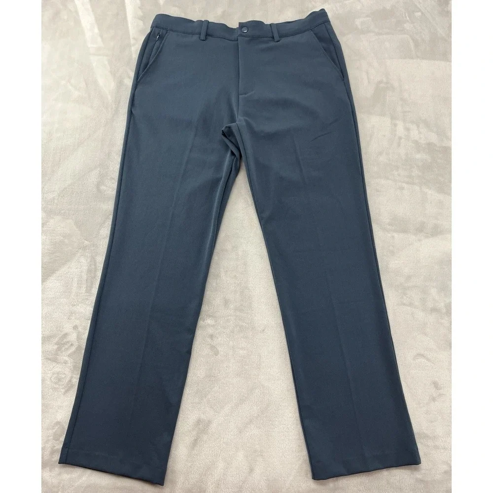 Quince Pants Men 34x30 Blue Ocean Smart Chino Ultra-Stretch Drawstring Outdoors
